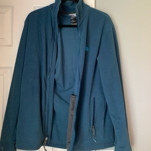 North Face Blue Zip Up Jacket